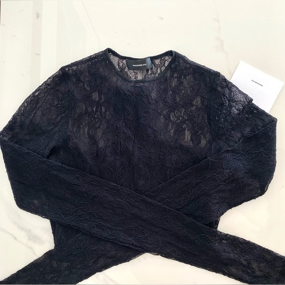 WARDROBE.NYC Lace Thong Bodysuit Sz S $350 - Picture 5 of 7